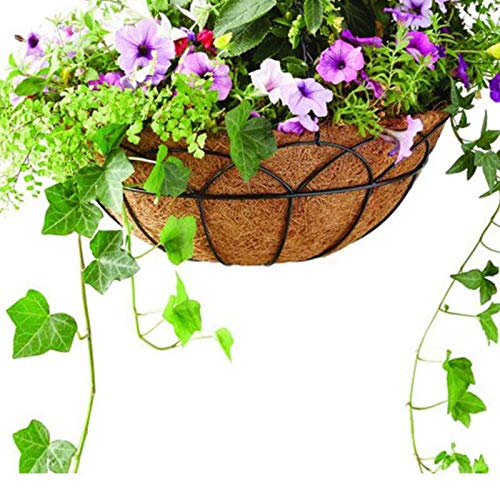 EROCK 2PCS Round Replacement Coco Liner for Hanging Basket - 24 inch Foldable Coco Pad for 16/14 / 12 inch Coconut Fiber Plant Basket Liner, Garden Planter Flower Pot (Round) - Image 5