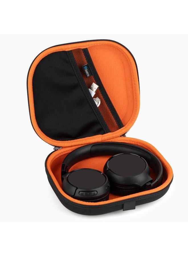 Geekria حافظة سماعات جيكريا شيلد متوافقة مع JBL Tune 660NC/510BT/500BT، Jr 310BT، حقيبة سفر صلبة بديلة مع تخزين كابل (أسود) - Image 3