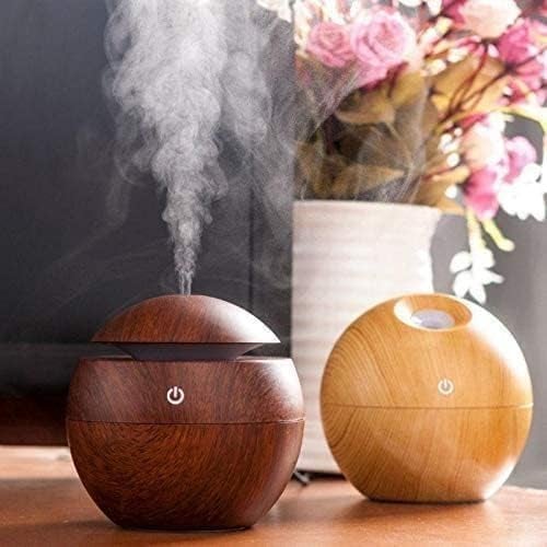 Pamidhar Wooden Cool Mist Humidifiers Essential Oil Diffuser Aroma Air Humidifier with Ambient Lighting Perfect for Home Office and Car Air Humidifier for Room Multicolor - Image 3
