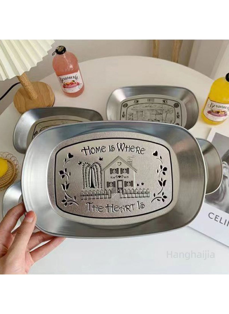 Hanghaijia Tinplate Outdoor Products Camping Tableware, Home Kitchen Fruit Dried Fruit Food Vegetable Storage Tray Fruit Bowls  - Image 4