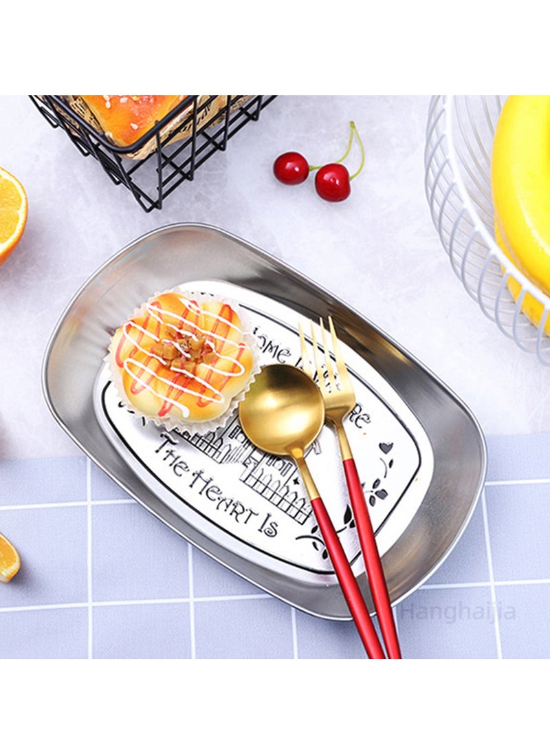 Hanghaijia Tinplate Outdoor Products Camping Tableware, Home Kitchen Fruit Dried Fruit Food Vegetable Storage Tray Fruit Bowls  - Image 5