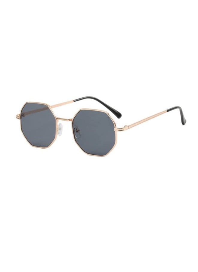 ENTHYI - Hexagon Polarized Sunglasses for Women/Men Vintage Octagon Metal Sun Glasses Polygon Glass Square Shades - Image 1