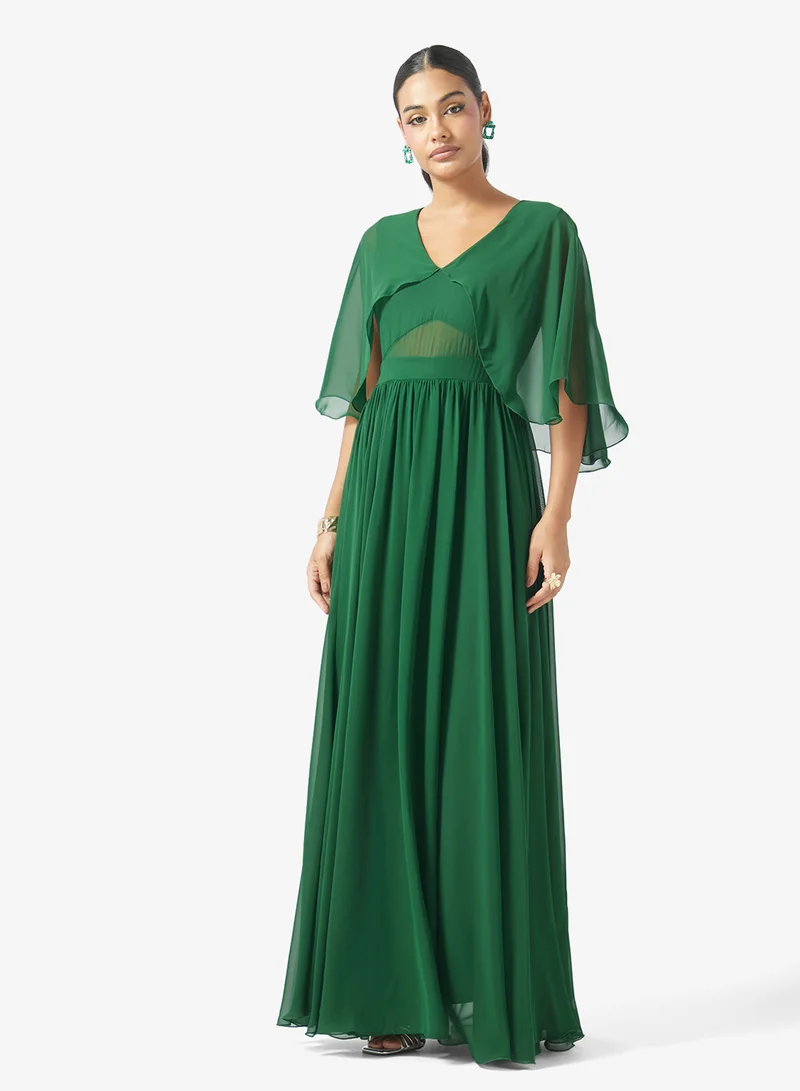 جولدن ابل Elbow Sleeve Maxi Dress