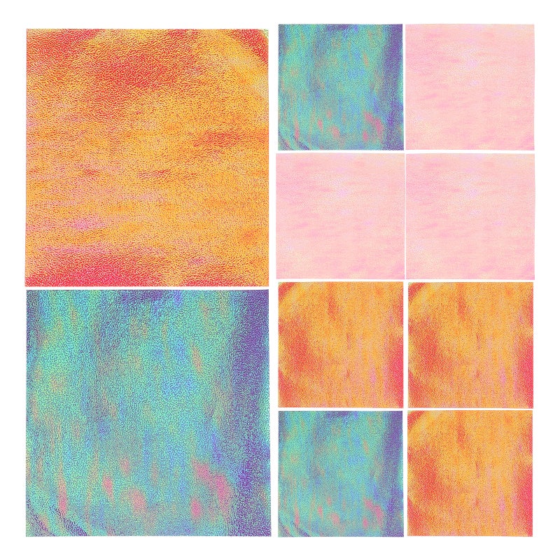 12 Sheets Glitter Origami Paper Sheets Vivid Colors for Arts and Crafts Projects - Image 1