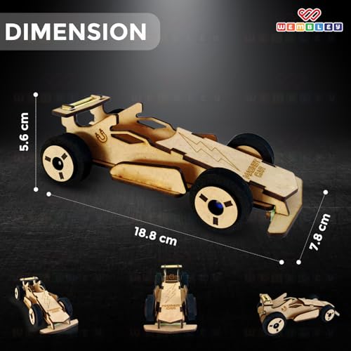 Wembley DIY Magnet Car| STEM Kit for Kids 7-10 Years| Learn Force & Motion, Magnetic Poles, Magnetic Force & Non-Contact Force| Educational Science Experiment Learning Toy - Image 2