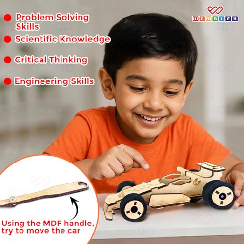 Wembley DIY Magnet Car| STEM Kit for Kids 7-10 Years| Learn Force & Motion, Magnetic Poles, Magnetic Force & Non-Contact Force| Educational Science Experiment Learning Toy - Image 4