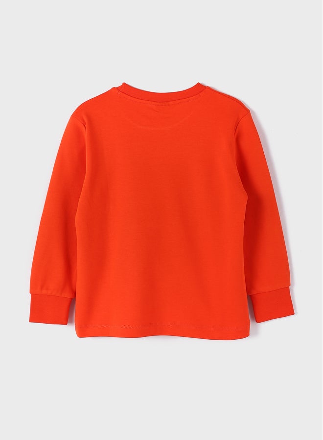 LC WAIKIKI Crew Neck Printed Long Sleeve Boy T-shirt - Image 2