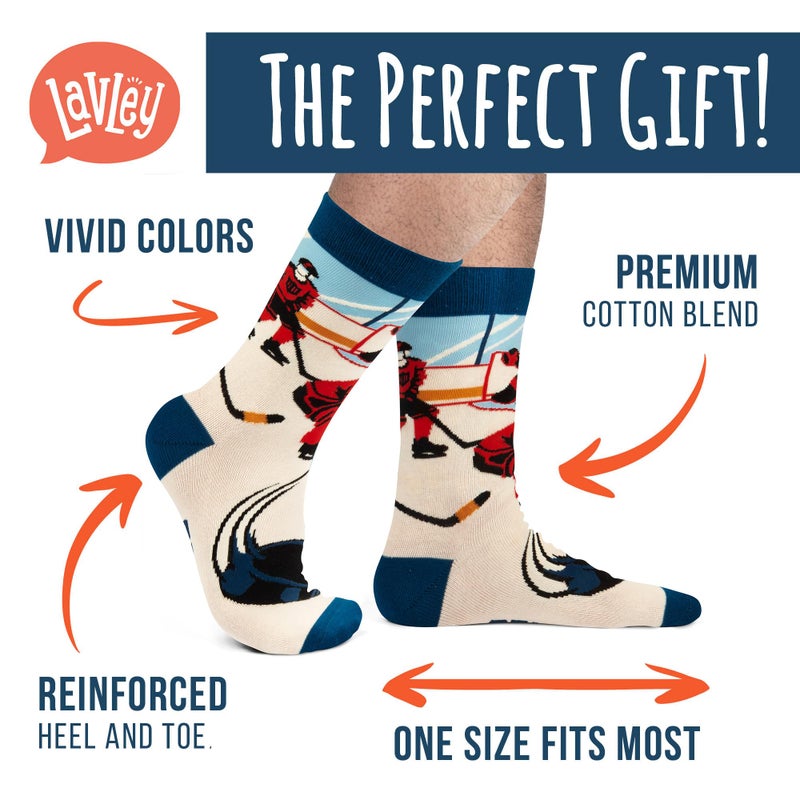 Lavley Zero Pucks Given Hockey Socks - Gift for Hockey Players and Fans, for Men and Women - Image 3