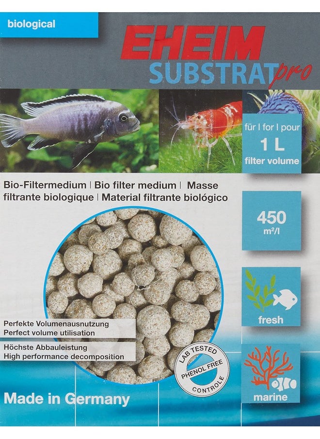 إيهيم وسائط الترشيح البيولوجية EHEIM Substrat Pro (زجاج لؤلؤي متكلس) 1 لتر  - Image 1