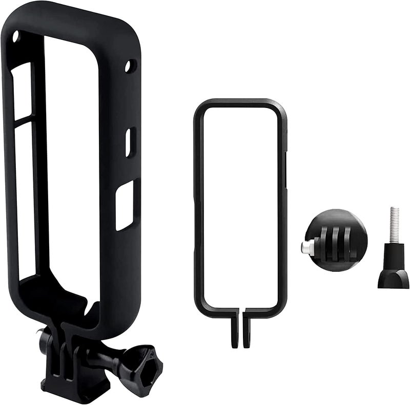ADOFYS Action Camera Accessories Kit for Insta360 ONE X3 - Protective Camera Housing Frame with 1/4" Thread Adapter, Silicone Protective Case, Lens Cap, 2 pcs Screen Tempered Film Protector - Image 4