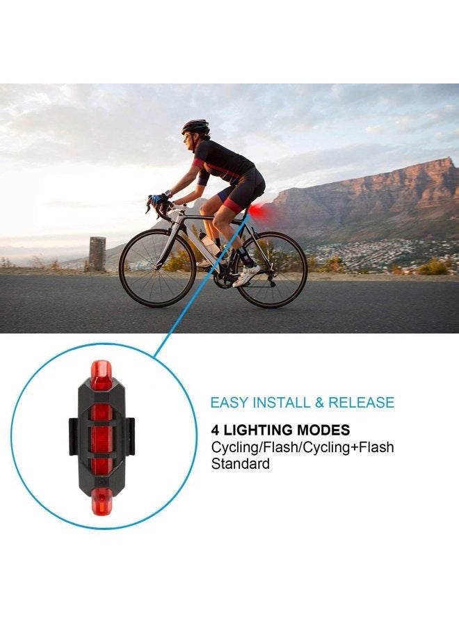 Wastou Bike Lights, Super Bright Bike Front Light 1200Lumen, IPX6 Waterproof 6 Modes Cycling Light Flashlight Torch with USB Rechargeable Tail Light(USB Cable Included) (Black) - Image 5