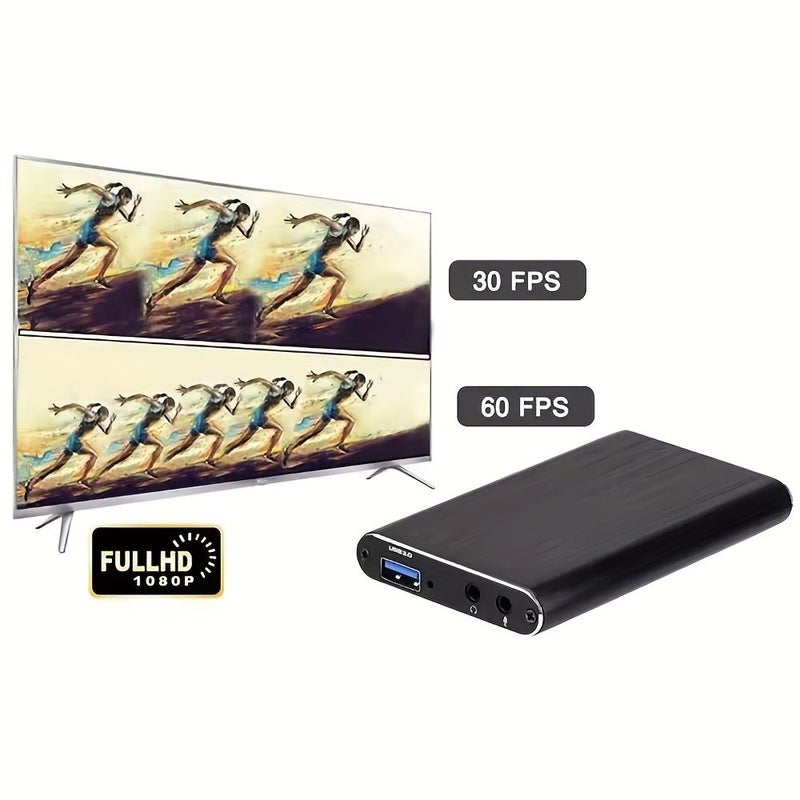 بطاقة التقاط فيديو 4K Ultra HD 60Hz USB 3.0 مسجل فيديو عالي الدقة 1080P 60 إطارًا في الثانية متوافقة مع بث الألعاب المباشر و OBS ذهبي - Image 5