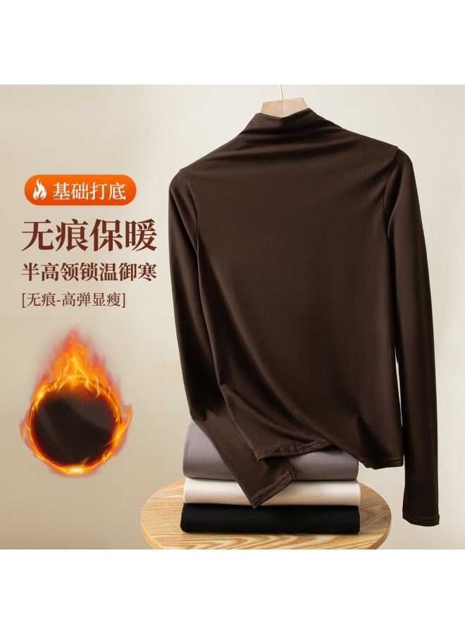 Modal Women'S Autumn Winter Half-Turtle Neck Base Layer Shirt 2025 New Long Sleeve Knitted Sweater Slim-Fitting Top - Image 3