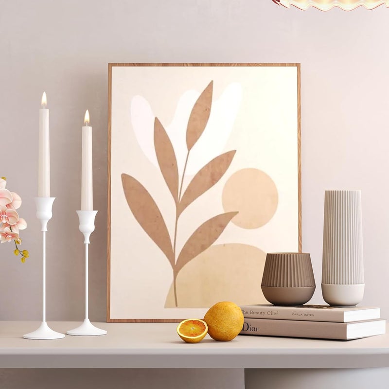 SHOWIN Elegant practical multi-option build Candlestick Holders White, 1 Pack Taper Candle Holder for Candlesticks, Candle Sticks Holder Decor for Home Decor Moisture proof - Image 5