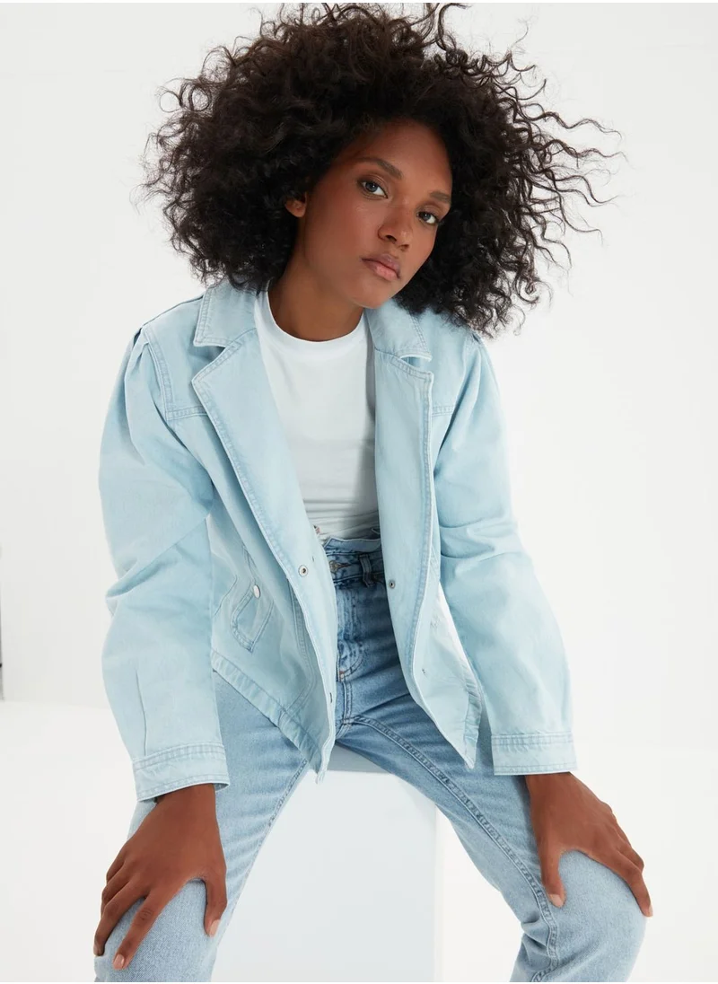 trendyol Button Detail Denim Jacket