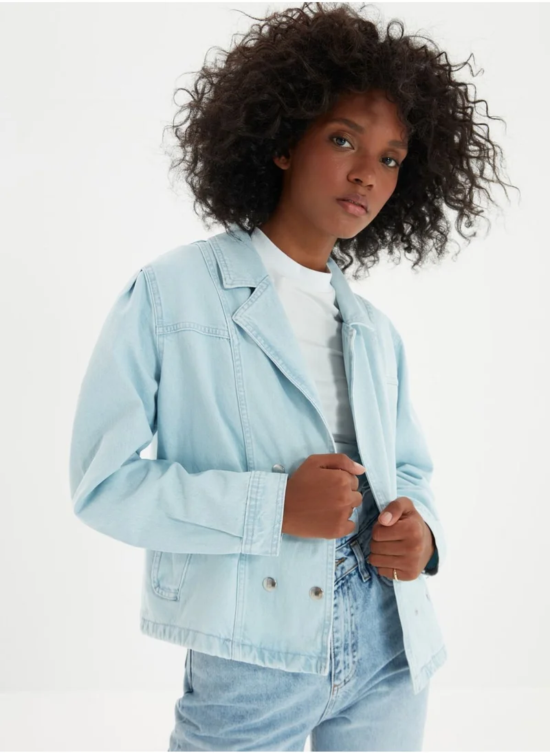 trendyol Button Detail Denim Jacket