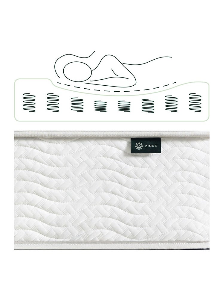 Zinus Foam and Spring Hybrid Mattress, King, Fiberglass Free, Medium Firmness, Durable Support, Certified Safe Foams & Fabric, Mattress in A Box (193.0 X 203.2 X 15.2 CM) - Image 4