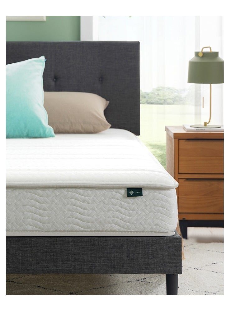 Zinus Foam and Spring Hybrid Mattress, King, Fiberglass Free, Medium Firmness, Durable Support, Certified Safe Foams & Fabric, Mattress in A Box (193.0 X 203.2 X 15.2 CM) - Image 2