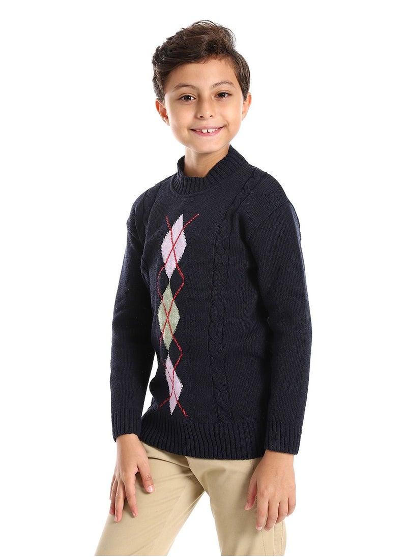 Caesar - Wool Boys Pullover With Multi Design - Image 1