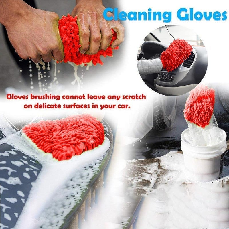 Microfiber Car Cleaning Glove – Premium Chenille Microfiber Car Wash Mitt, Scratch Free Cleaning Mitt, Ultra Absorbent Car Wash Sponge for Cars, Trucks, SUVs and Motorcycles - Image 5