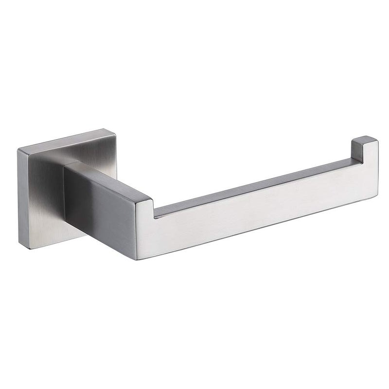 TASTOS Toilet Paper Holder Brushed Nickel Toilet Tissue Roll Holders Dispenser and Hangers Wall Mounted for Bathroom  Kitchen Stainless Steel Modern Square Style Silver