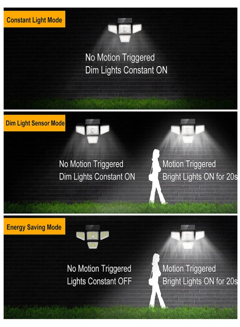 270LED Solar Powered LED Wall Light PIR Motion Sensor Lights Outdoor Waterproof Garden Lamp Night Light 3 Light Modes for Garden Patio Yard Fence Landscape Courtyard - Image 4