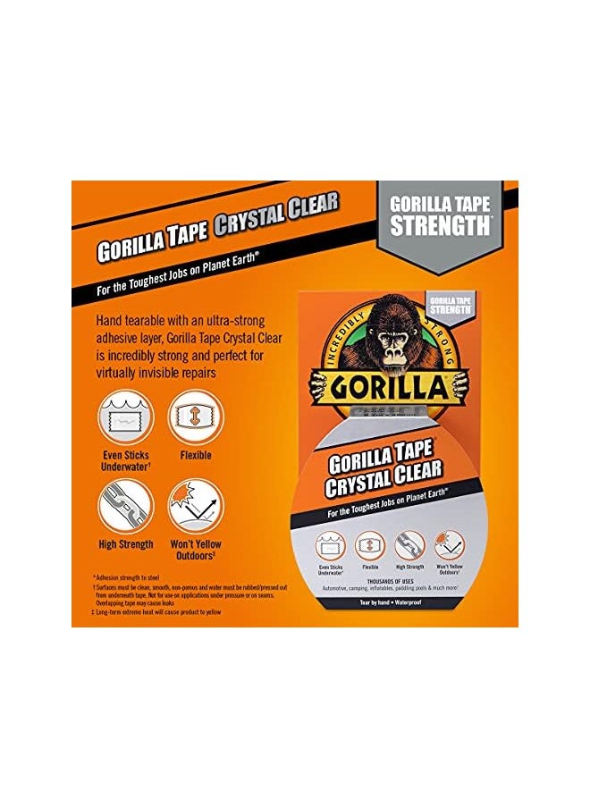 Gorilla - Gorilla Crystal Clear Repair Duct Tape, 1.88” X 27ft, Clear, (Pack Of 1) - Image 1