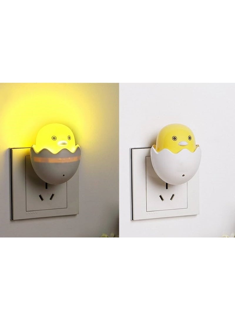 مصباح ليلي LED  وناسة على شكل بطة لغرفة نوم الأطفال (أبيض دافئ، مقبس حائط - Image 1