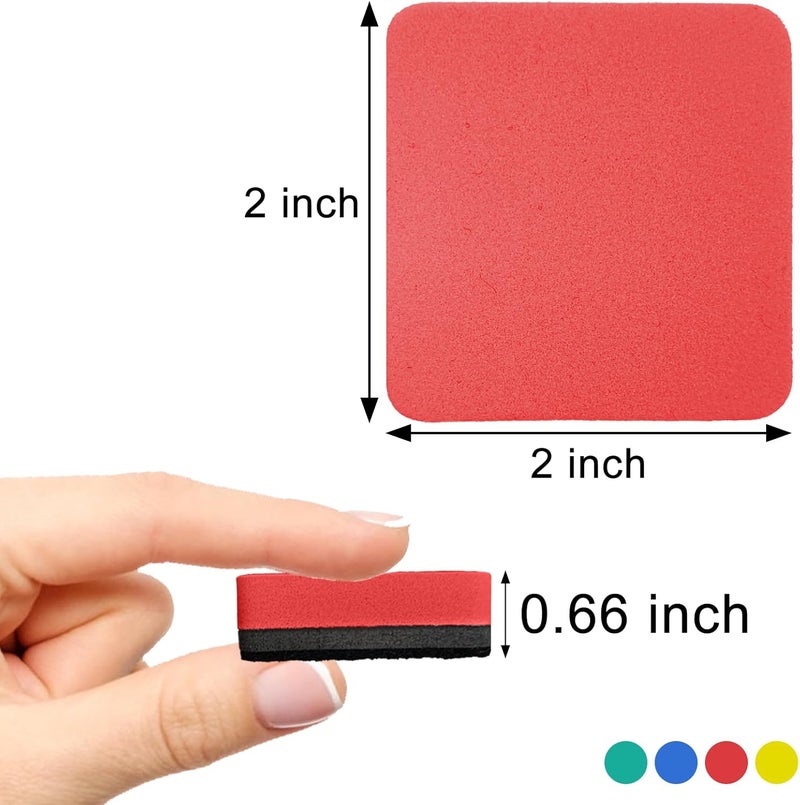 اولكيلا عبوة من 12 ممحاة سبورة بيضاء للأطفال والكبار، قابلة للغسل وإعادة الاستخدام، ممحاة سبورة بيضاء مغناطيسية لتنظيف أقلام التحديد القابلة للمسح الجاف على السبورة البيضاء المغناطيسية الناعمة، والسبورة البيضاء الزجاجية، والسبورة القابلة للمسح الجاف - Image 2