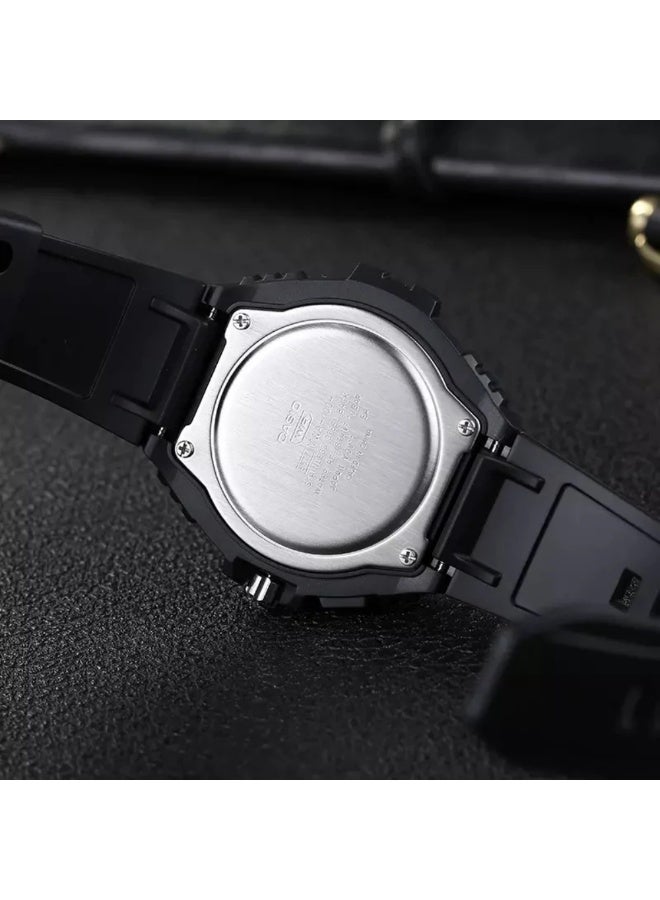 Casio MWA-100H-1AVDF Men’s Analog Watch – Black Dial, Black Resin Band, Sporty & Durable Design - Image 4