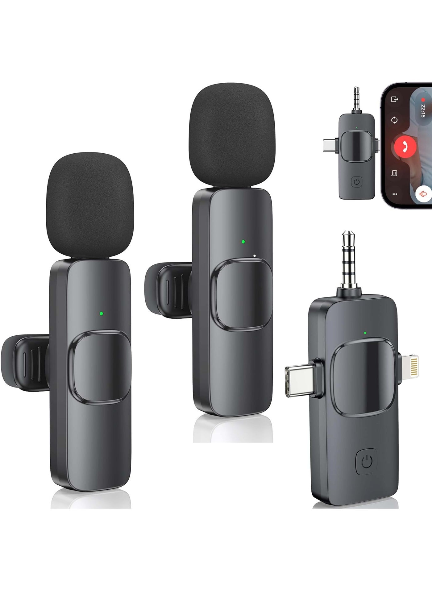 gruciy Gruciy 3 In 1 Wireless Lavalier Microphone Z4245FBFD215A99ED0B37Z