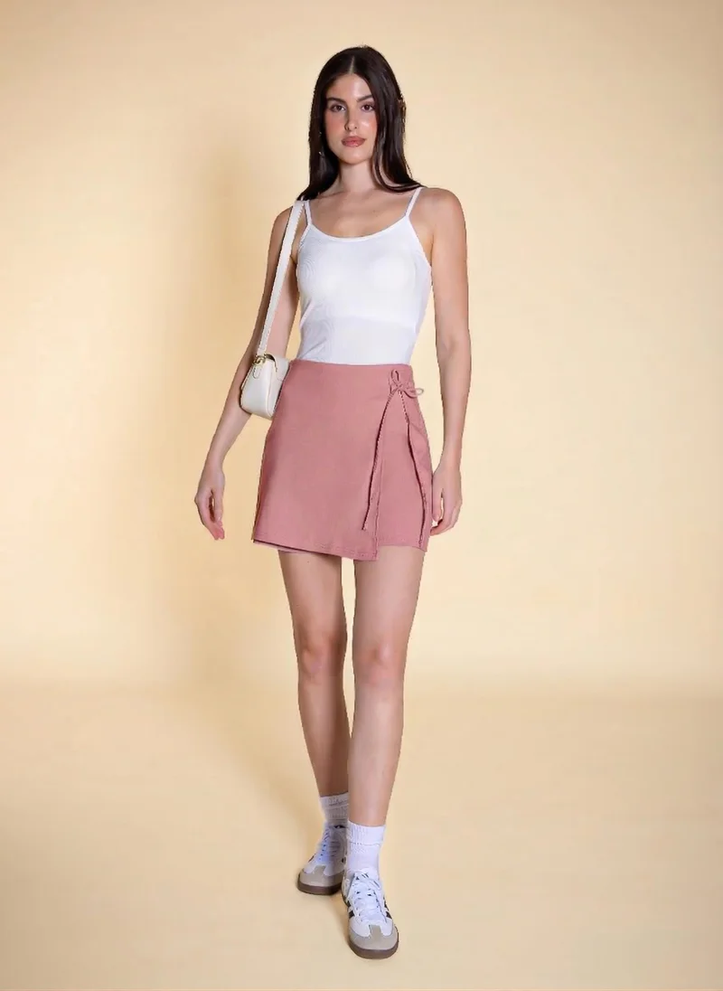 شايبس WRAPPED SHORTS WITH BOW-TIE