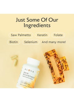 Alaya Naturals Alaya Hair Essentials - Hair Supplement with Biotin, Keratin, Folic Acid, Vitamin B12, B6 - Lab Tested - Gluten Free - 30 Day Supply  - Image 3