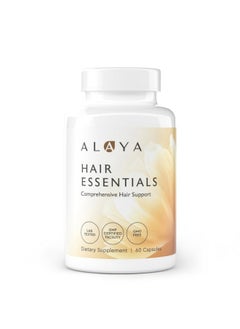 Alaya Naturals Alaya Hair Essentials - Hair Supplement with Biotin, Keratin, Folic Acid, Vitamin B12, B6 - Lab Tested - Gluten Free - 30 Day Supply  - Image 1