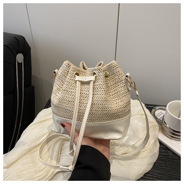 Arrivals Trendy Crossbody Bag With Unique Color-Blocking Design And Bucket Style - Image 1