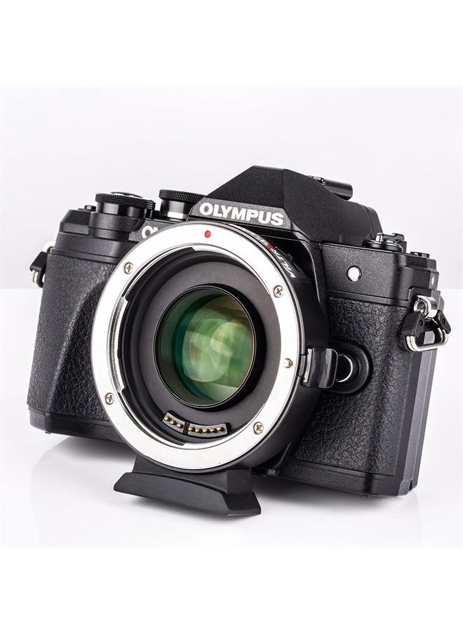 EF-M2 Focal Reducer Speed Booster Adapter Auto-Focus 0.71x for Canon EF Mount Series Lens to M43 Camera GH4 GH5 GF6 GF1 GX1 GX7 E-M5 E-M10 E-PL5,with USB Update Port