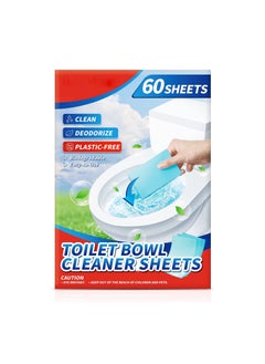 Y&D 60PCS Toilet Bowl Cleaners, (Eco) Friendly 60 Sheets Cleaner Strips, Plastic-Free Cleaning Pre-Measured & Biodegradable Stips, Efficiently Remove Stains Odors  - Image 1