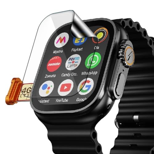 FCS smartwatch screen guard for Fire Boltt Oracle (1.96") | Pack of 5 | Edge to Edge Coverage | Ultrathin 0.125mm flexible Watch screen protector TPU membrane (5) - Image 1