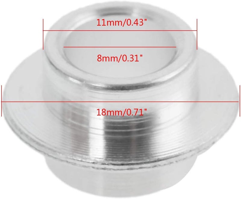 MUXSAM 8-Pack Inline Skate Bearing Bushing Spacers for 8mm Axles - Silver, Wheel Center Bearing Spacers for Men & Women Outdoor Skating - Image 2