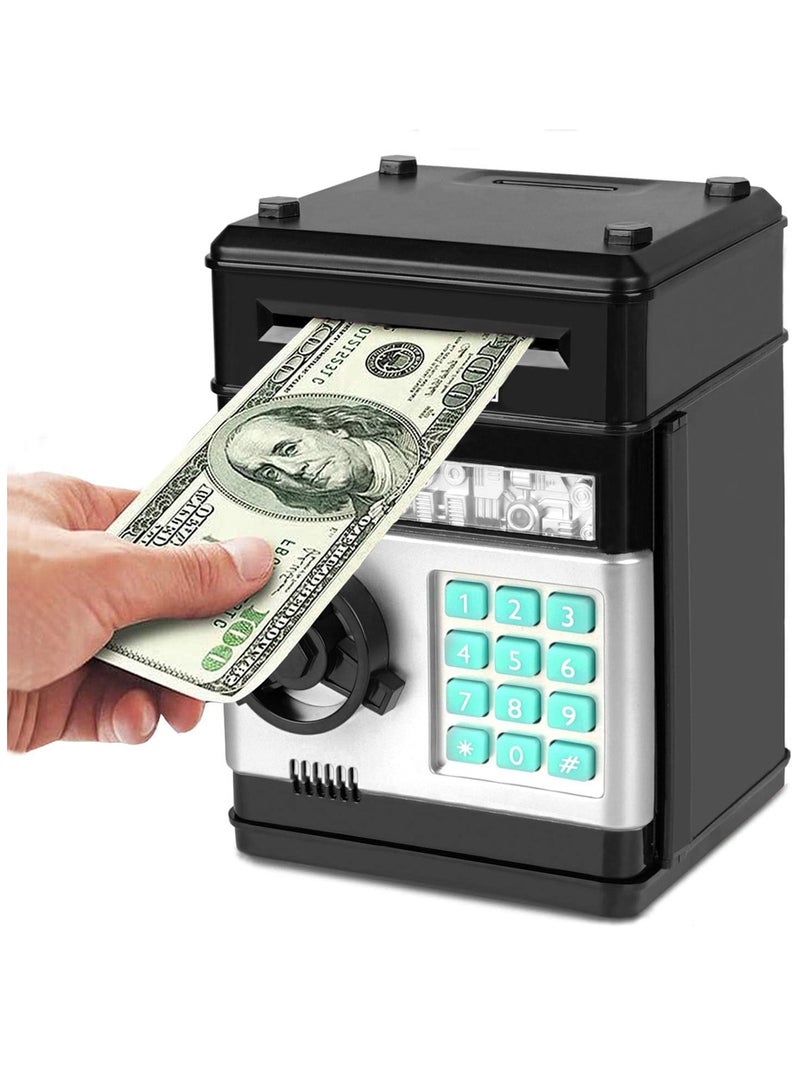 Electronic piggy bank, mini atm password money bank cash coins saving box for kids, cartoon safe bank box perfect toy gifts for boys girls - Image 1