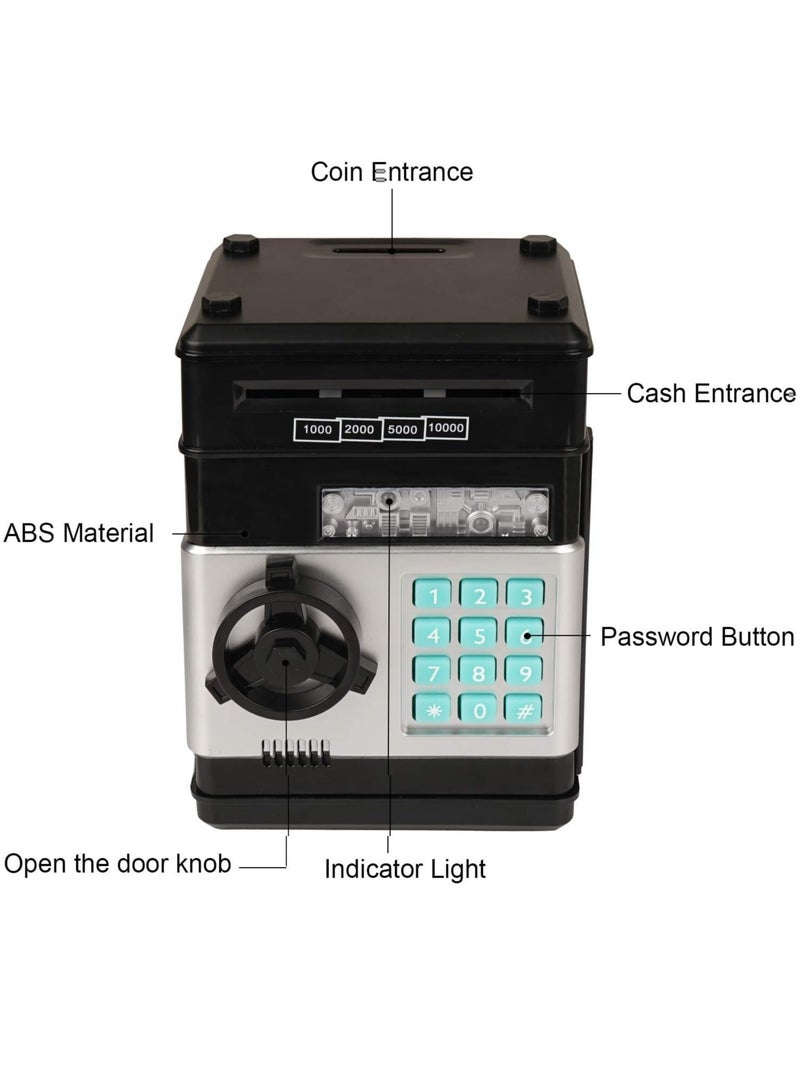 Electronic piggy bank, mini atm password money bank cash coins saving box for kids, cartoon safe bank box perfect toy gifts for boys girls - Image 3
