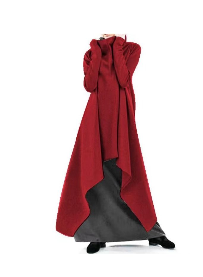 Loquat Spring And Autumn Lady Loose Irregular Gown Hoodie