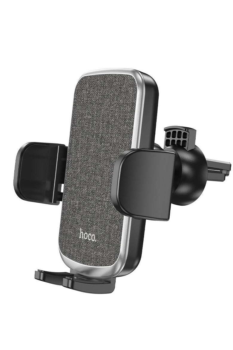 Hoco CA94 - Polaris, Push-Type Car Holder (Air Outlet), Suitable For Mobile Phones Within 4.5-6.7 inch, Compatible With iPhone Samsung Xiaomi Oppo Huawei - Black - Image 1