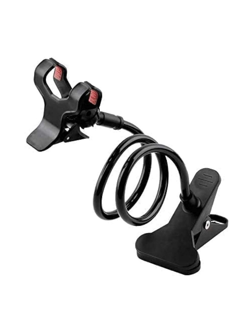 Lazy Bed Desktop Bracket Mount Stand Universal Flexible 360 Clip Holder For Mobile Phone (Black) - Image 5