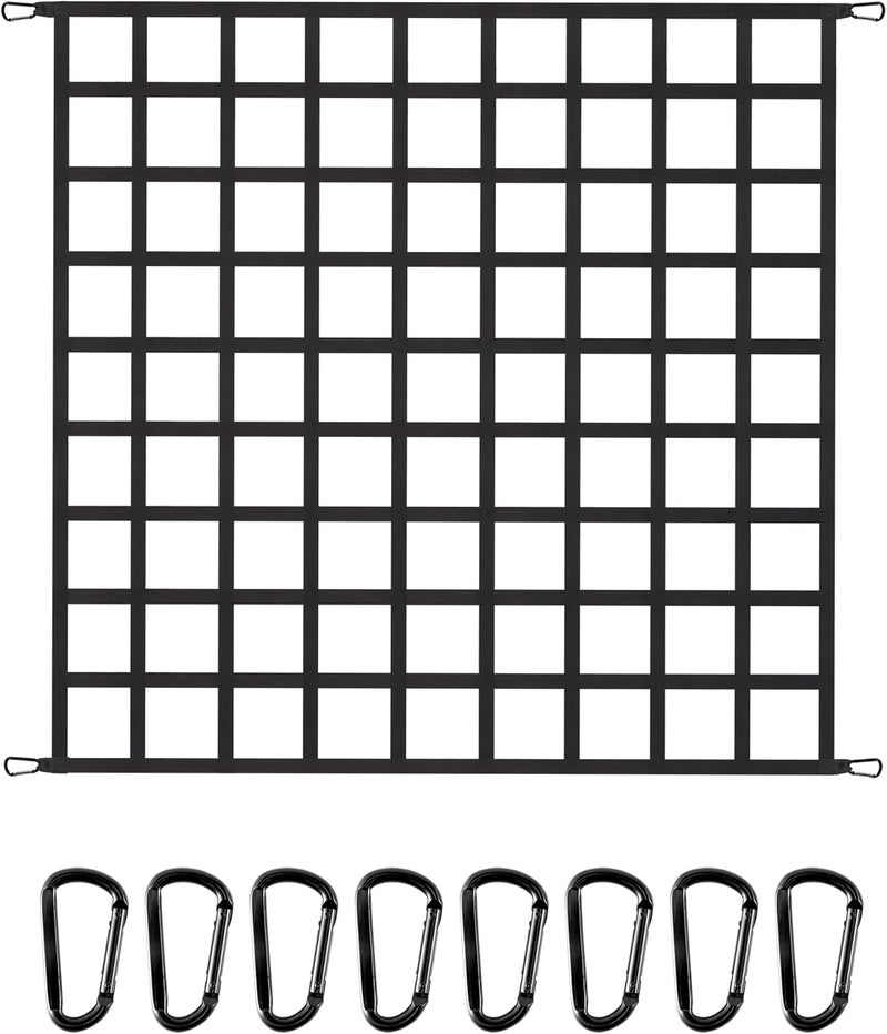 LuckyStraps The First Flat Bungee Cargo Net for Pickup Truck Bed, 4' x 6' Stretches to 10' x 15', 25 MM Heavy Duty Cargo Net with 2 Using Modes, for Dodge RAM, Ford, Chevy, Toyota, etc Reliable daily use design - Image 1