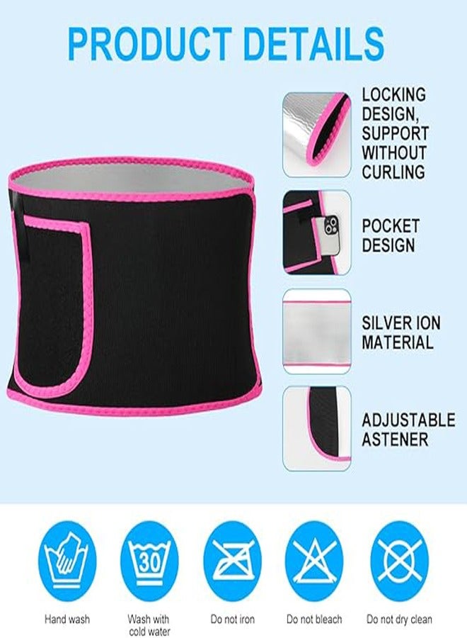 GUDOO مشد خصر قابل للتعديل للرجال والنساء - حزام تخسيس وتعرق بتأثير الساونا لحرق الدهون - حزام دعم قطني للظهر - مشد رياضي مُشكل للجسم خلال التمارين - Image 3