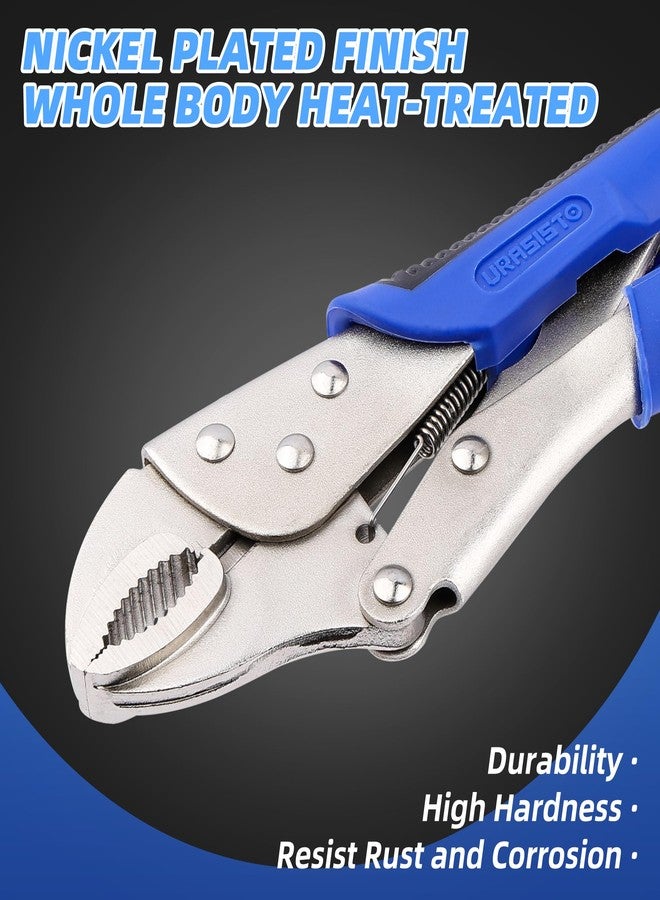 URASISTO 10-Inch Locking Pliers, Premium Alloy Steel Construction, Curved Jaw Locking Pliers with Wire Cutter, Quick Release, Fit for Clamping Twisting Welding - Image 3
