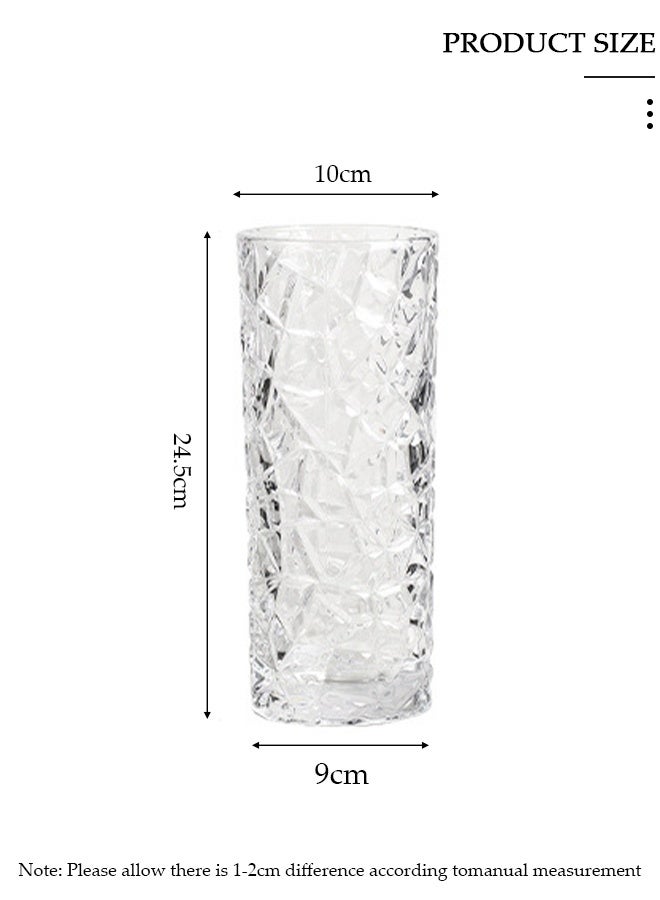 DUNISO Creative Clear Glass Vases for Decor, Decorative Vases for Flowers, Aesthetic Clear Vases for Living Room Decorations, Modern Hydroponic Glass Transparent Vase Vase for Dining Table Home Decor - Image 2