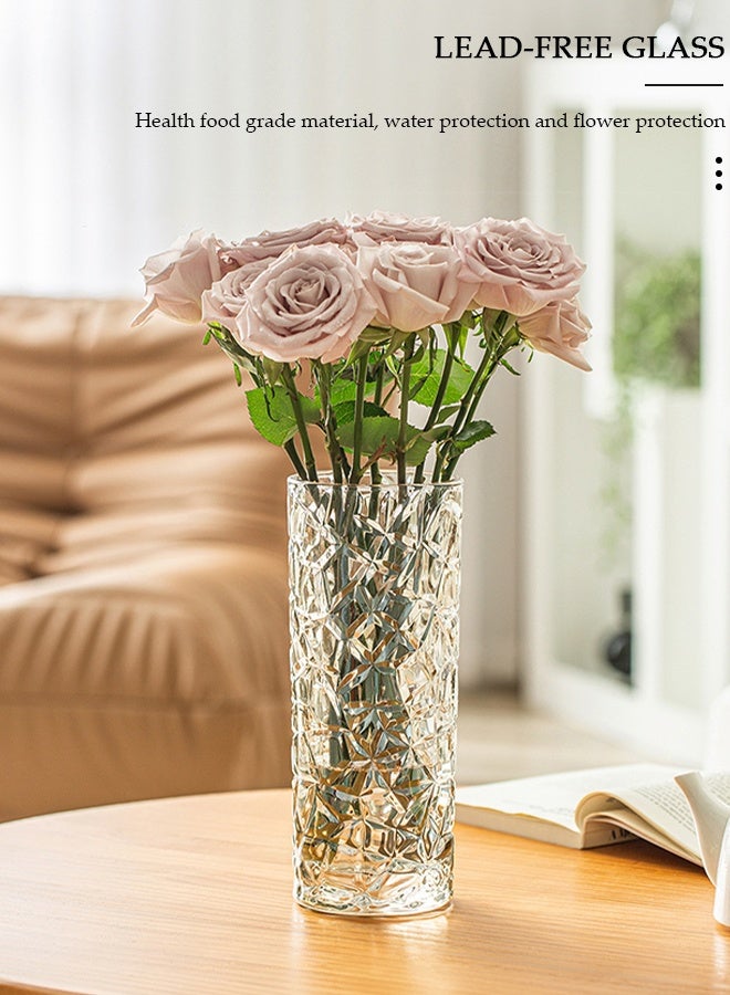 DUNISO Creative Clear Glass Vases for Decor, Decorative Vases for Flowers, Aesthetic Clear Vases for Living Room Decorations, Modern Hydroponic Glass Transparent Vase Vase for Dining Table Home Decor - Image 5