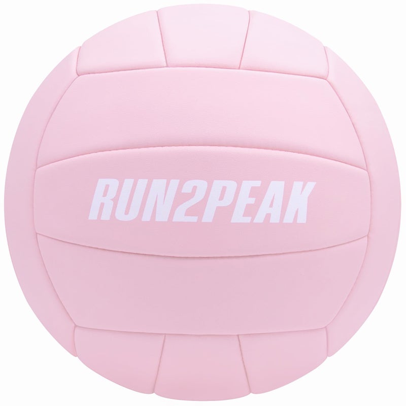 RUN2PEAK Soft Pink Volleyball Ball for Indoor Outdoor Beach Pool Game Play Volley Balls for Adult Team Beginners PU Training Practice Volley Ball Official Size 5 All Pink - Image 2